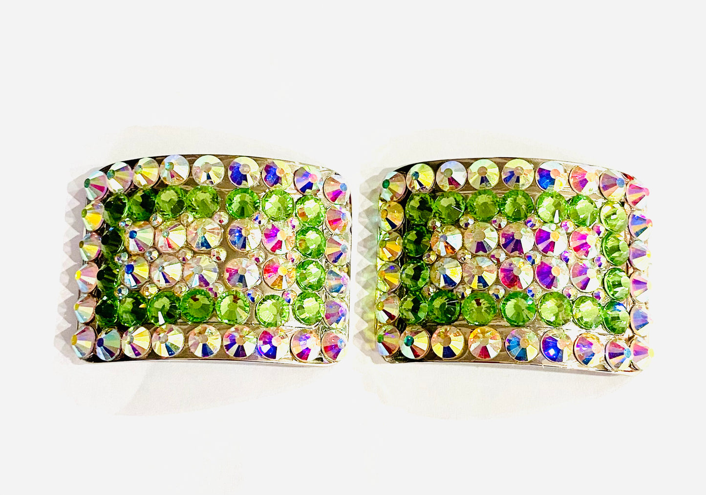 Irish Dancing Dance Shoe Buckles with colour choice and Ab - Rhinestone HQ