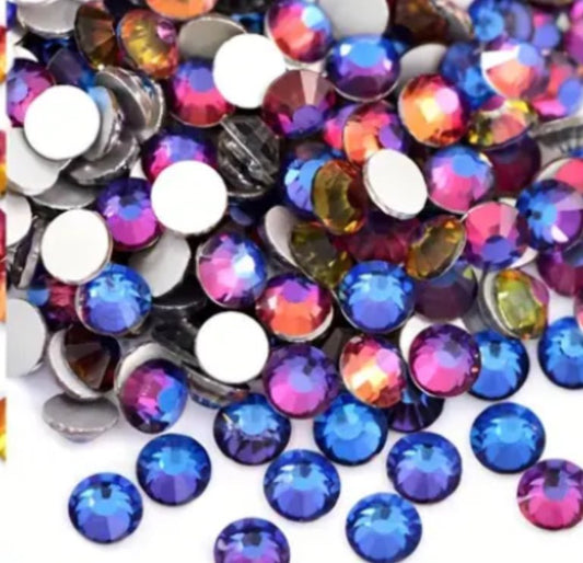 Blue volcano non hotfix glue on - Rhinestone HQ