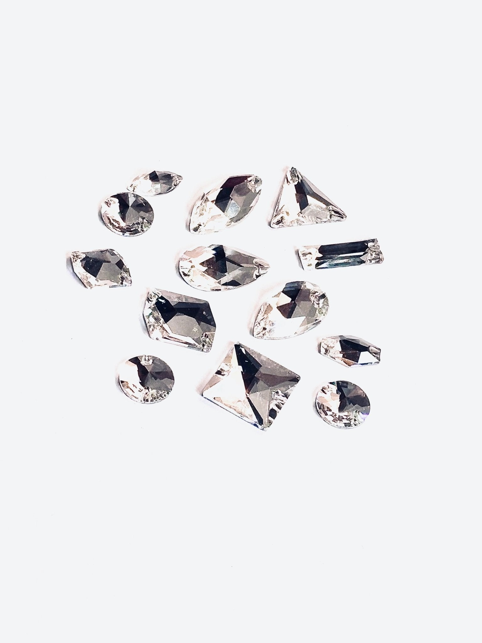 Crystal clear shapes sew on stones or glue on or - Rhinestone HQ