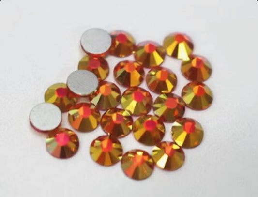 fire Opal Non hot fix glue on Rhinestones - Rhinestone HQ