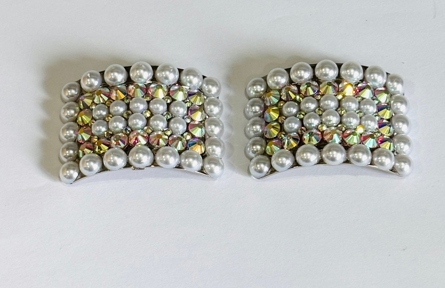 Irish dance buckles pearl and rhinestones - Rhinestone HQ