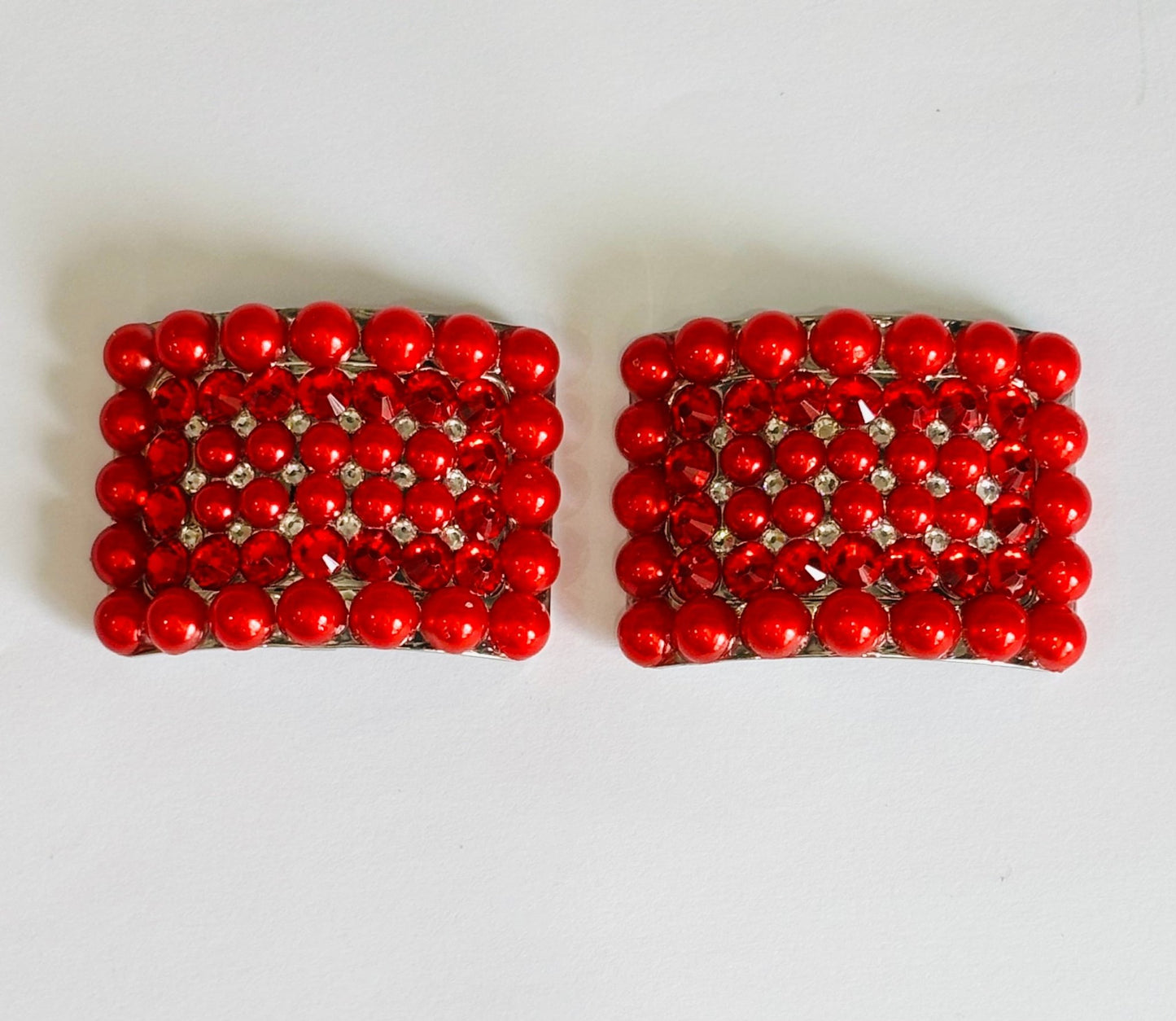 Irish dance buckles pearl and rhinestones - Rhinestone HQ