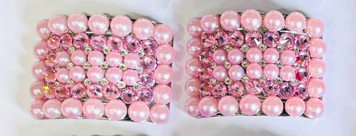 Irish dance buckles pearl and rhinestones - Rhinestone HQ