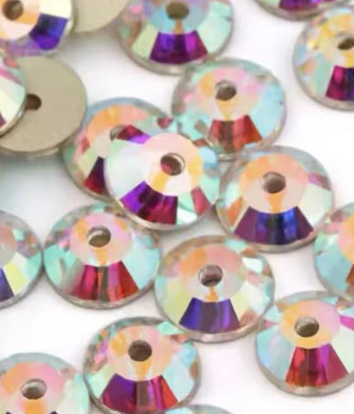 Middle Hole flat back rhinestones - Rhinestone HQ