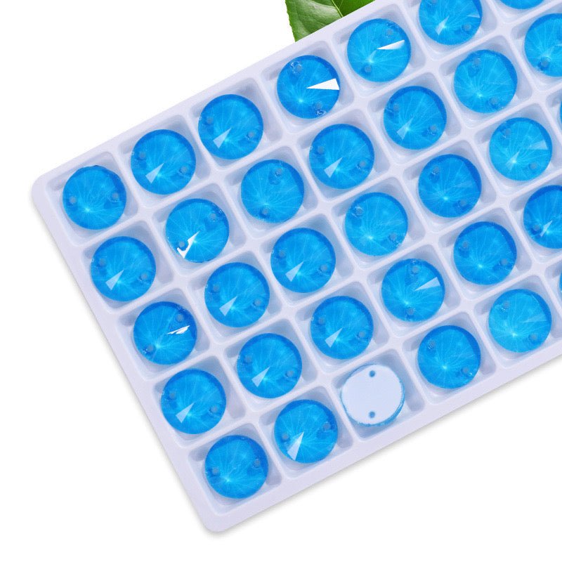 Neon Blue Sew on stone Shapes - Rhinestone HQ