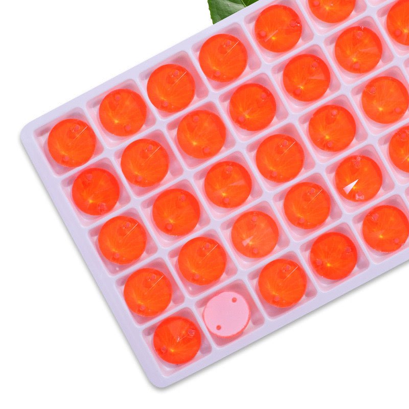 Neon Orange Sew on stone Shapes - Rhinestone HQ