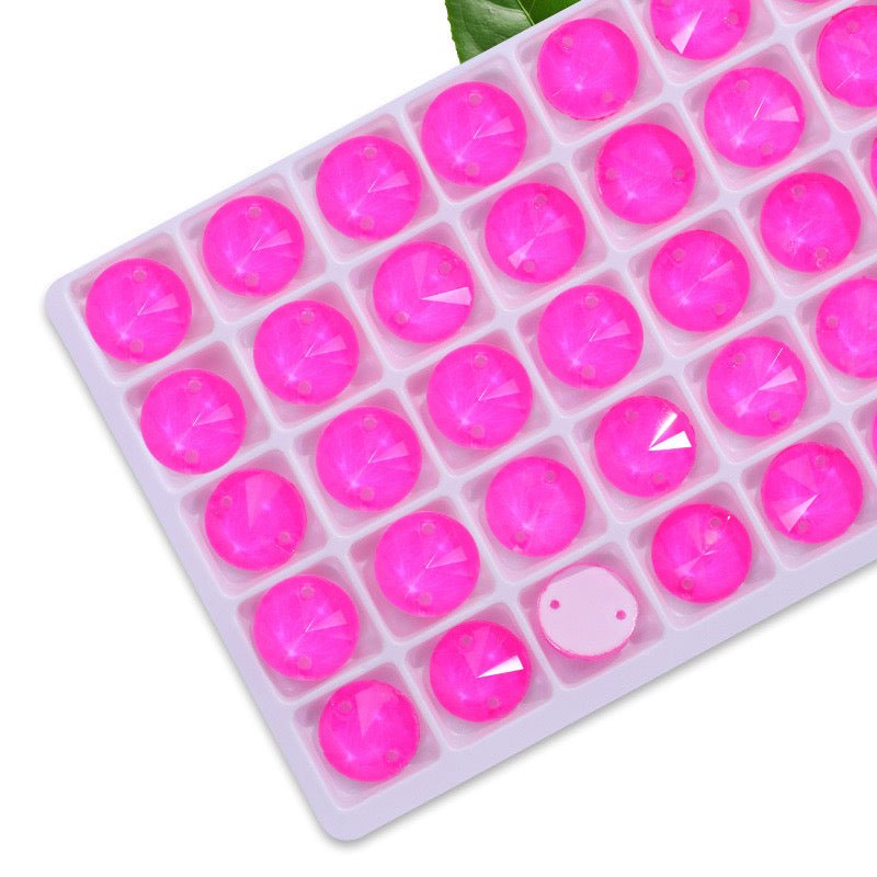 Neon Pink Sew on stone Shapes - Rhinestone HQ