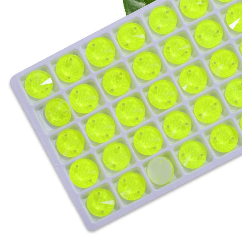 Neon Yellow Sew on stone Shapes - Rhinestone HQ