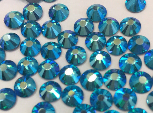 Blue Zircon AB non hotfix flat back rhinestone - Rhinestone HQ