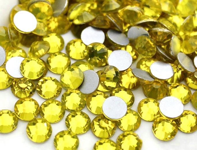 Citrine yellow Non Hotfix Flat Back Rhinestones - Rhinestone HQ
