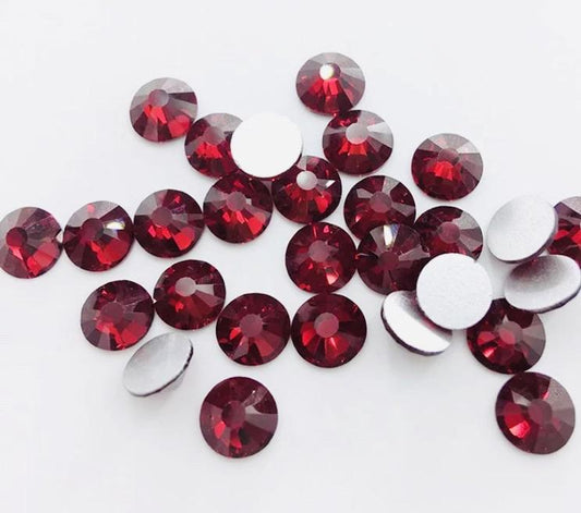 Dark Siam Red Non Hotfix Rhinestones - Rhinestone HQ