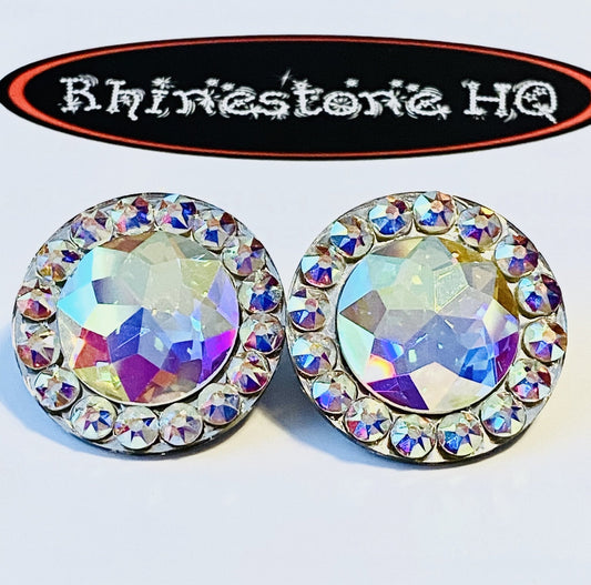 Galactic deluxe Earrings 30mm - Rhinestone HQ