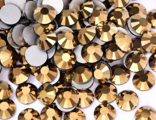 Gold Aurum Non Hotfix Flat Back Rhinestones - Rhinestone HQ