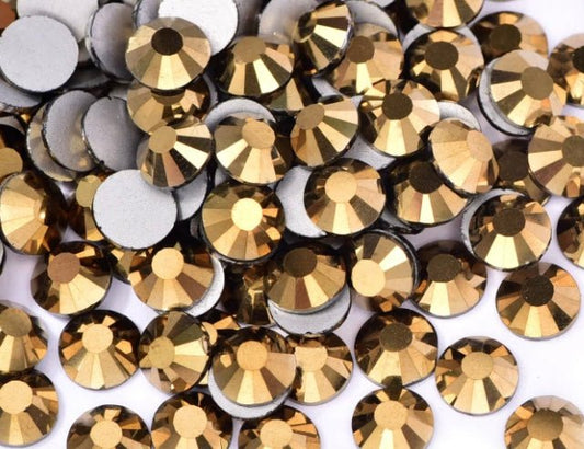 Gold Aurum Non Hotfix Flat Back Rhinestones-Rhinestones-Rhinestone HQ