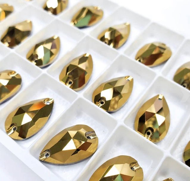 Sew on Stones shapes Gold Aurum - Rhinestone HQ
