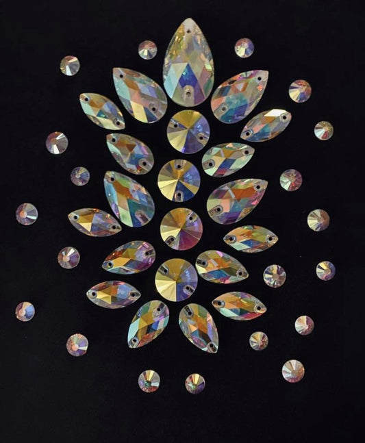 Medium mixed shape pack (hair) - Rhinestone HQ