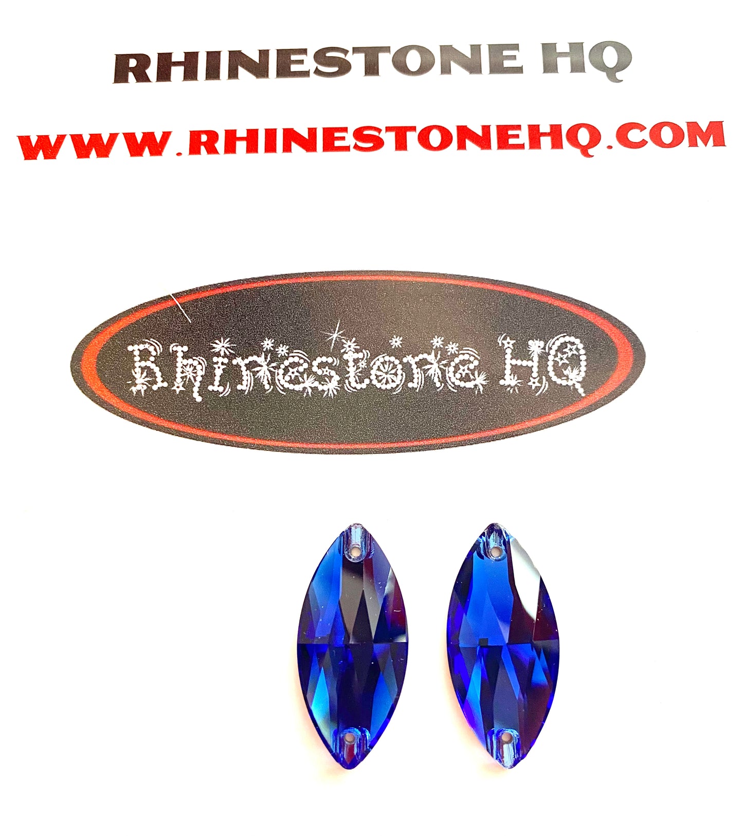 Sew on Stones Shapes Sapphire blue - Rhinestone HQ