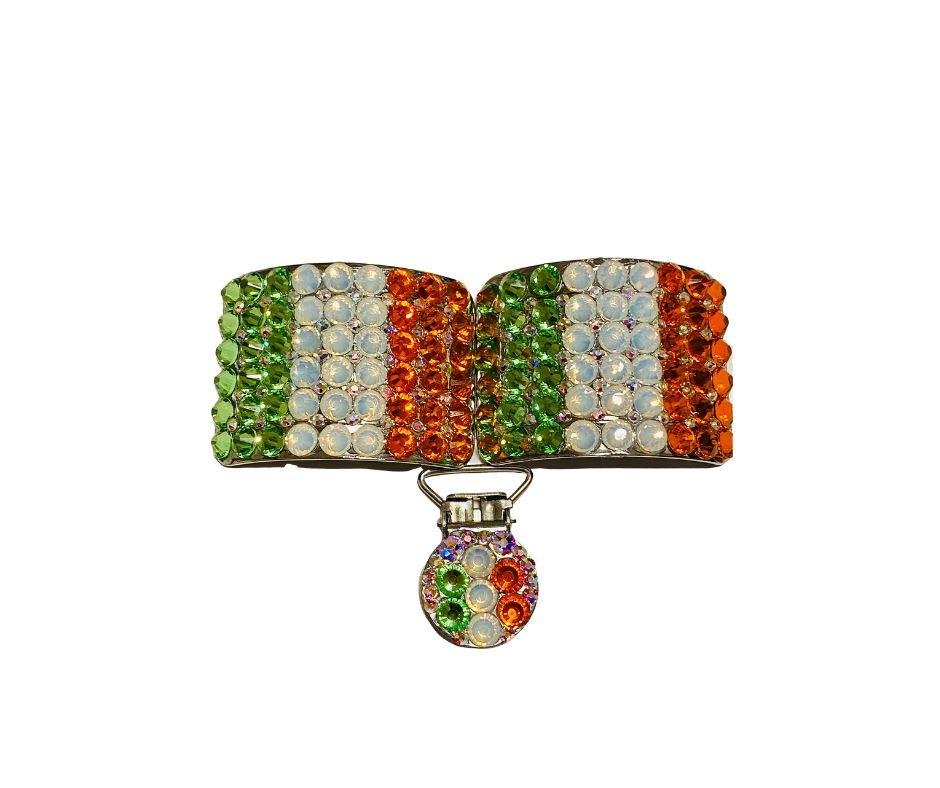 Ireland flag Irish Dancing Dance Shoe Buckles - Rhinestone HQ
