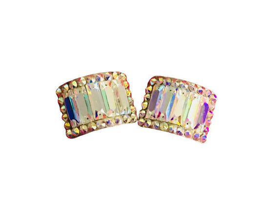 Irish Dancing Dance Shoe Baguette Buckles 5 Bar Buckles - Rhinestone HQ