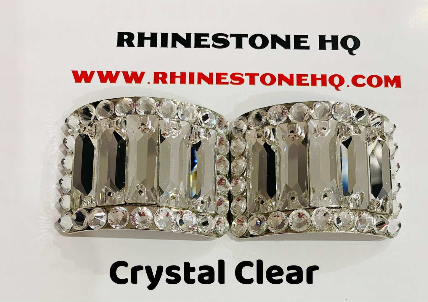 Irish Dancing Dance Shoe Baguette Buckles 5 Bar Buckles - Rhinestone HQ