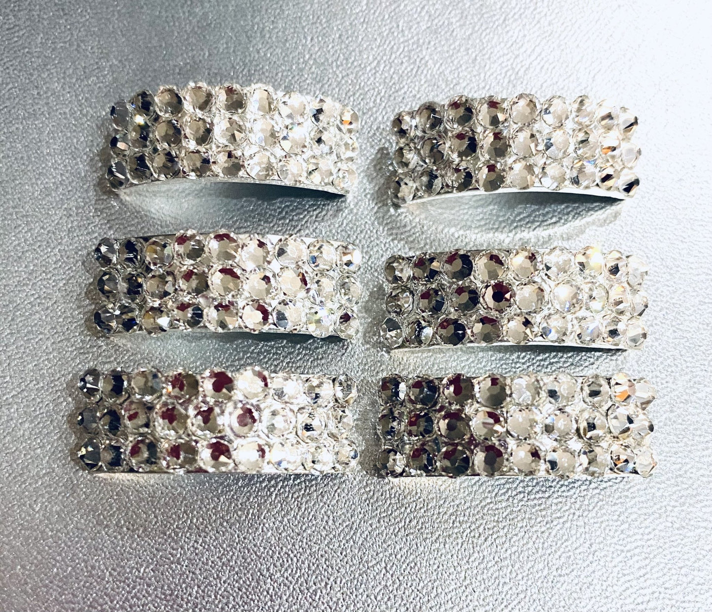Annie Buckle. Irish Dancing Pump light soft shoe Buckles Set of 6 .Triple row Design. Reel pomp - Rhinestone HQ
