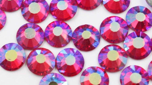 Light Siam AB red non hotfix rhinestones - Rhinestone HQ