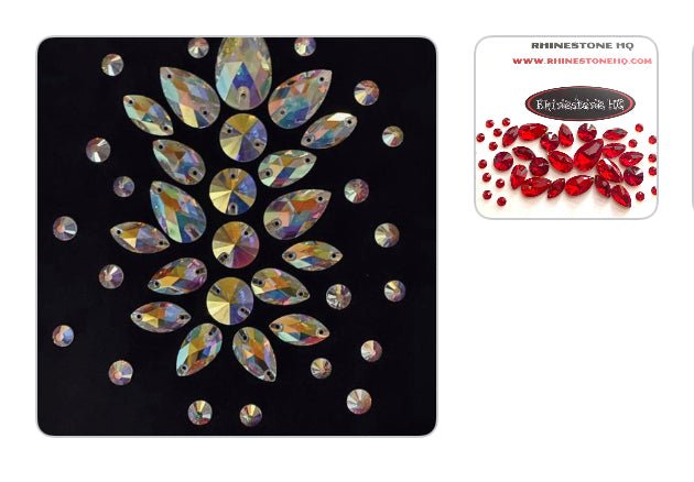 Medium mixed shape pack (hair) - Rhinestone HQ