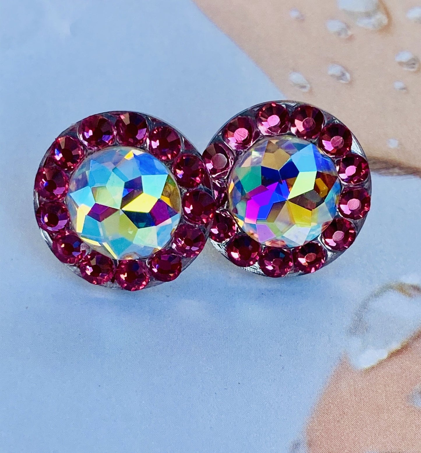 Mini Galactic deluxe Earrings 15mm - Rhinestone HQ
