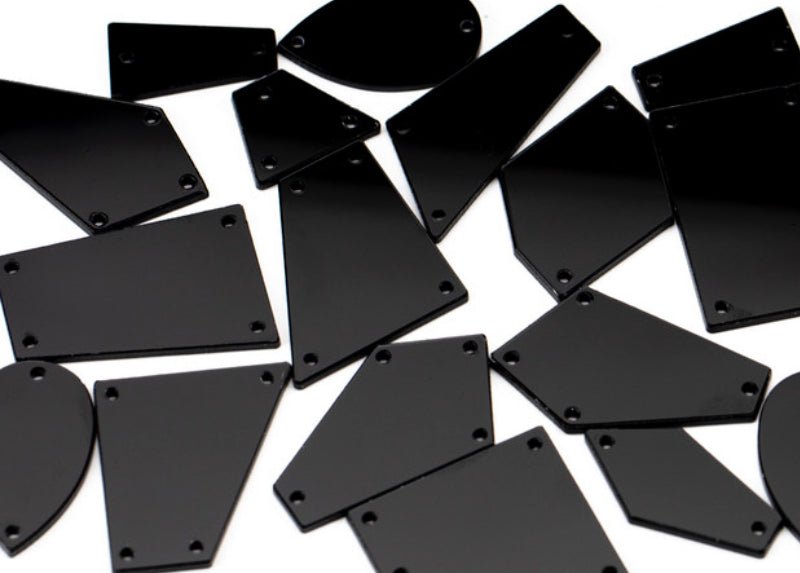 Mirror Shapes 100 per pack Acrylic Assorted Size Shapes - Rhinestone HQ