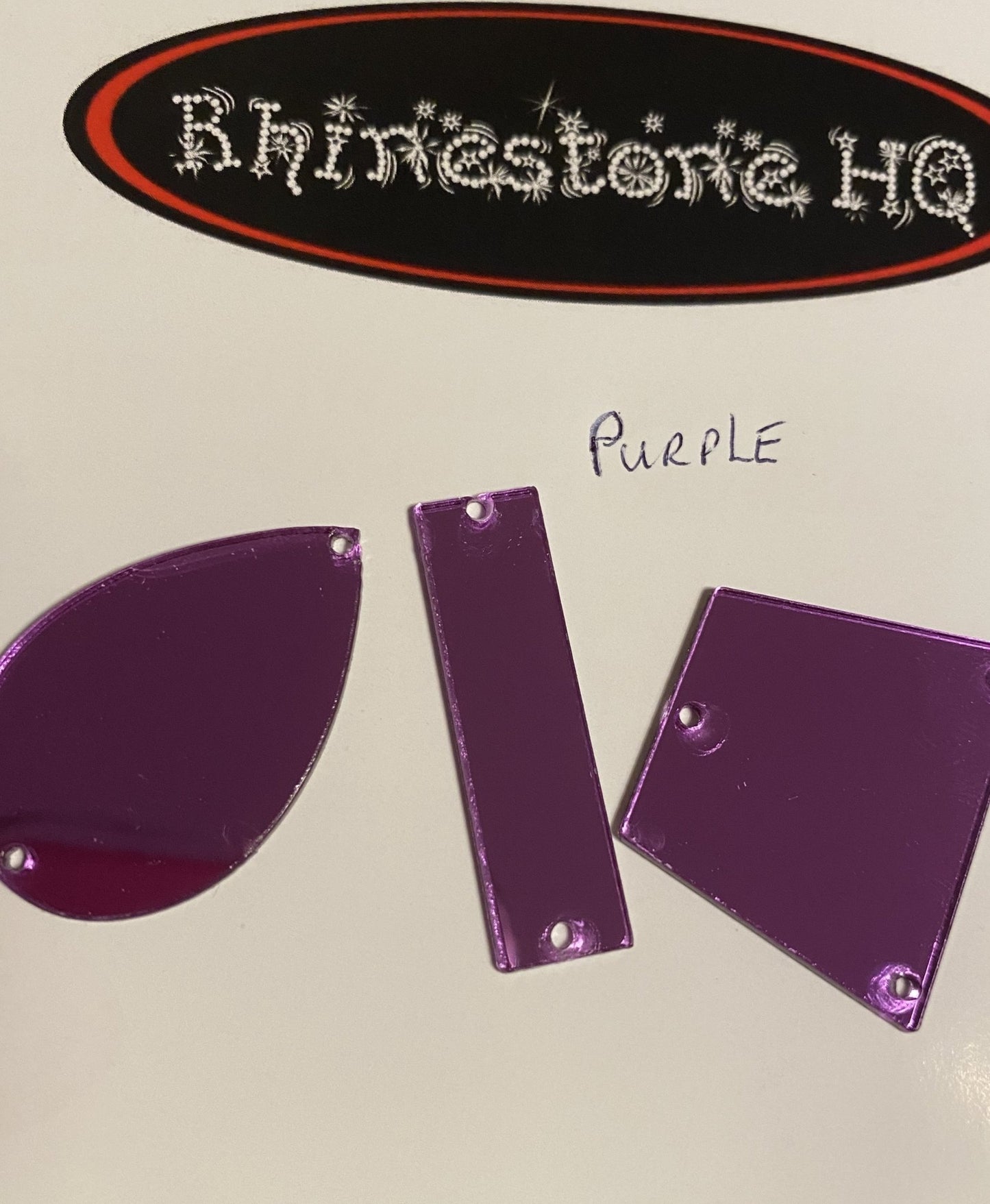 Mirror Shapes 100 per pack Acrylic Assorted Size Shapes - Rhinestone HQ