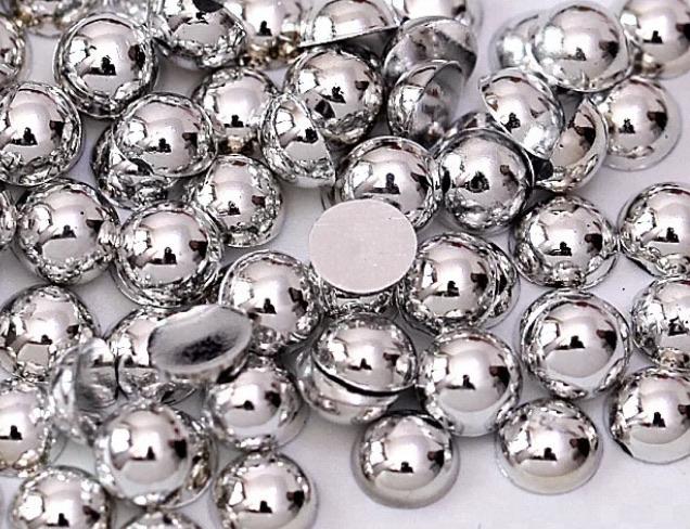 Half Pearls Round Flat back pearl - Rhinestone HQ