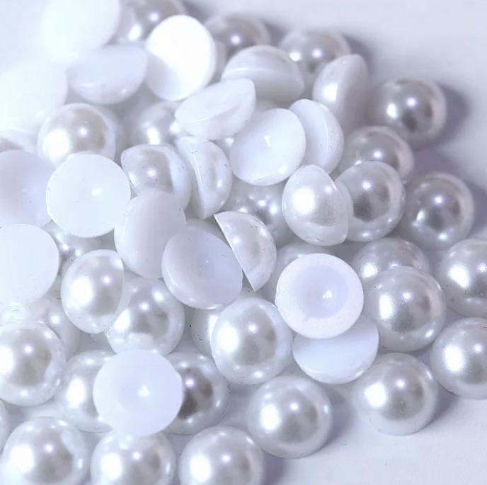 Half Pearls Round Flat back pearl - Rhinestone HQ