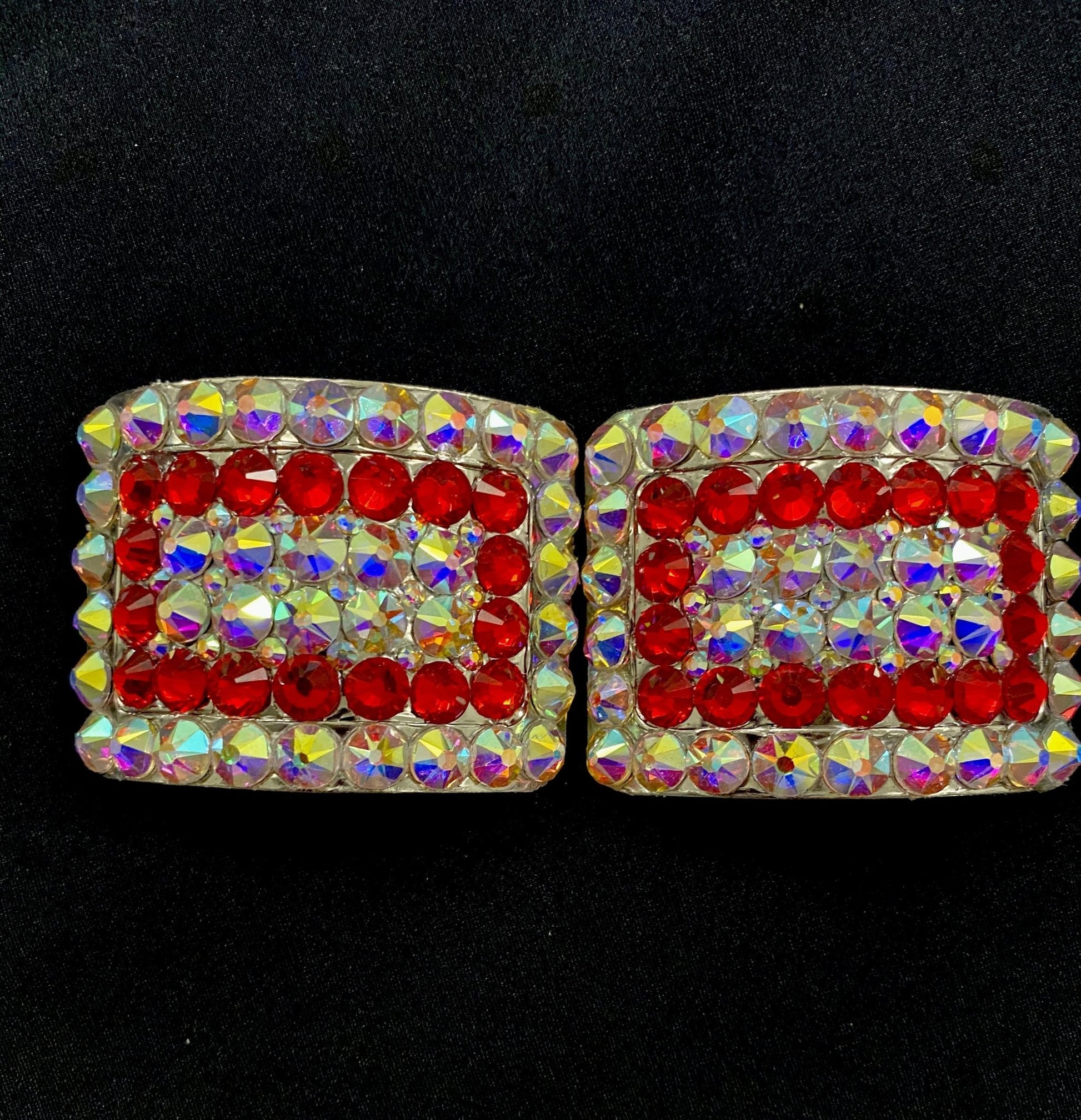 Irish Dancing Dance Shoe Buckles with colour choice and Ab - Rhinestone HQ