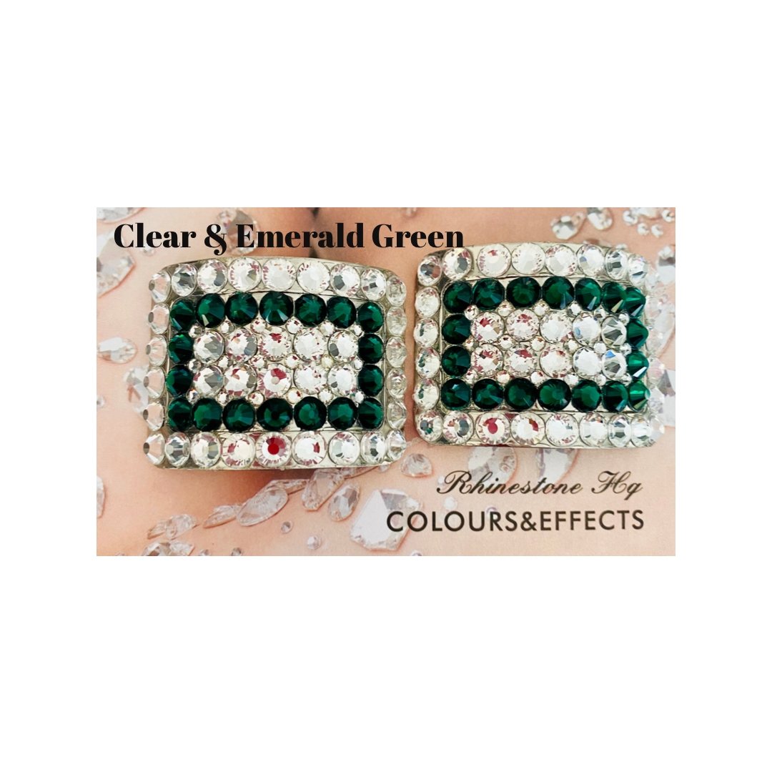 Irish Dancing Dance Shoe Buckles with colour choice and Clear - Rhinestone HQ