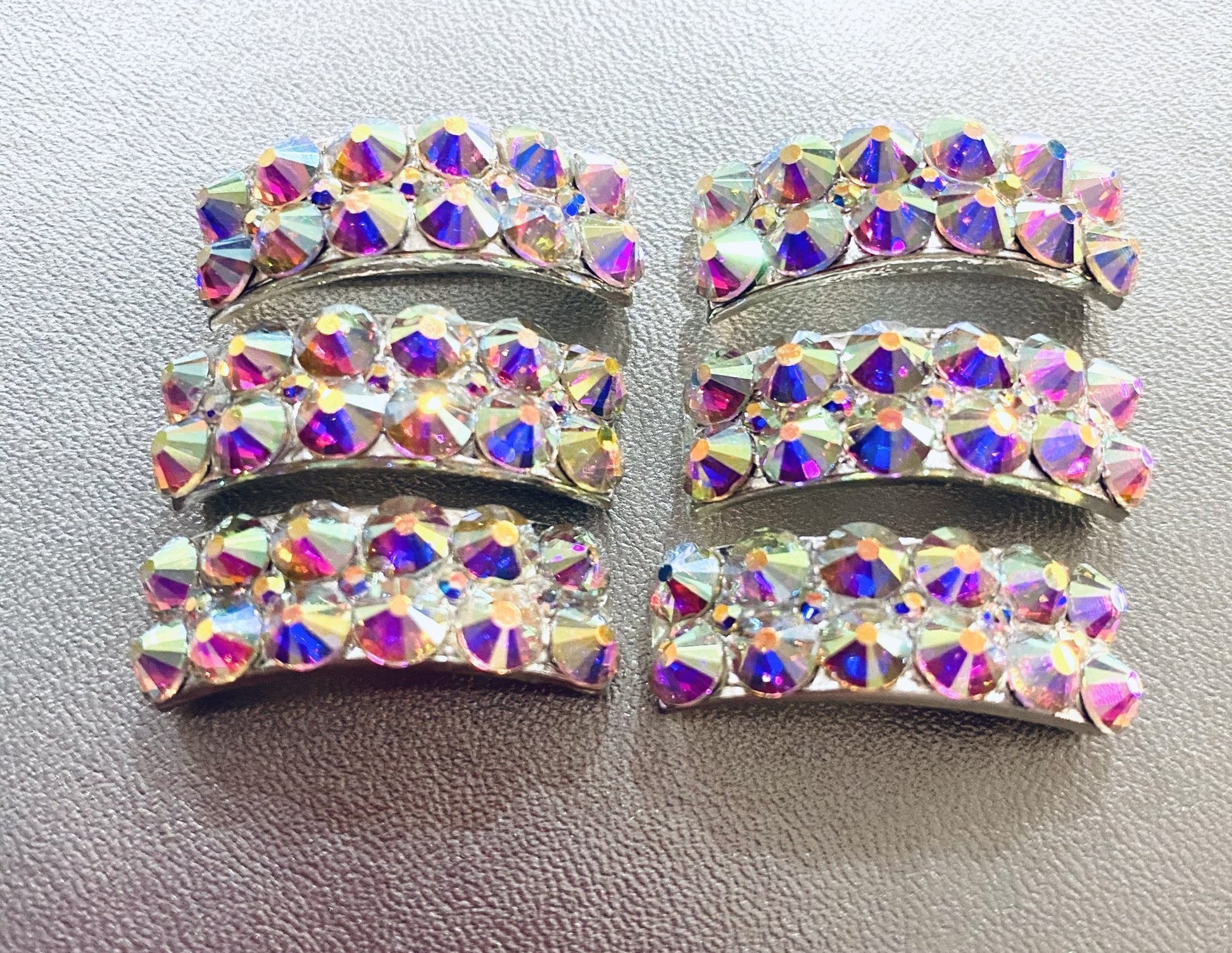 Set of Heavy Shoe Buckles & Ghillies Soft Pump Buckles matching Set. - Rhinestone HQ