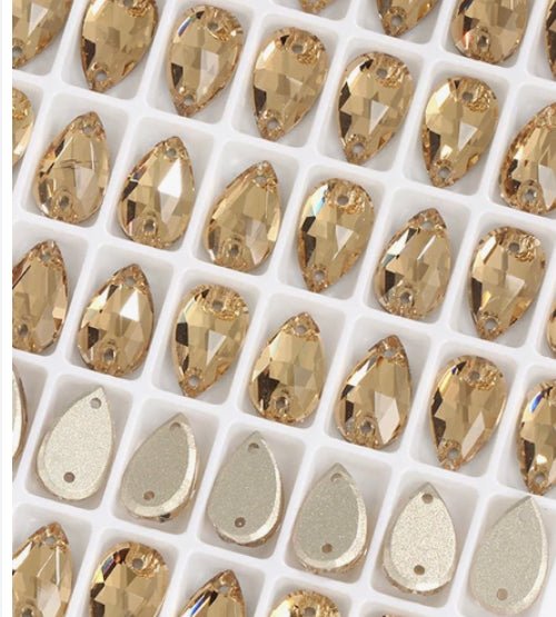Sew on Stones Shapes Golden Shadow - Rhinestone HQ