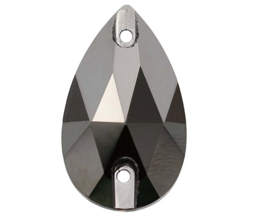 Sew on Stones Shapes Jet Hematite Shapes - Rhinestone HQ