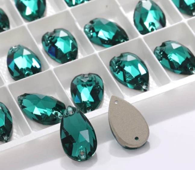 Sew on Stones Shapes Emerald Green - Rhinestone HQ