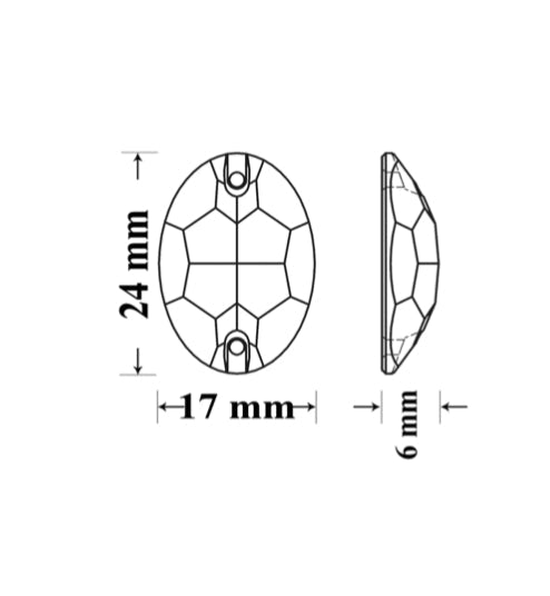 Sew on Stones Shapes Light Rose pink - Rhinestone HQ