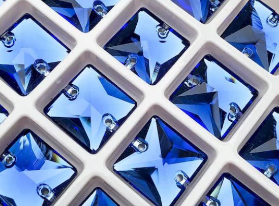 Sew on Stones Shapes Sapphire blue - Rhinestone HQ