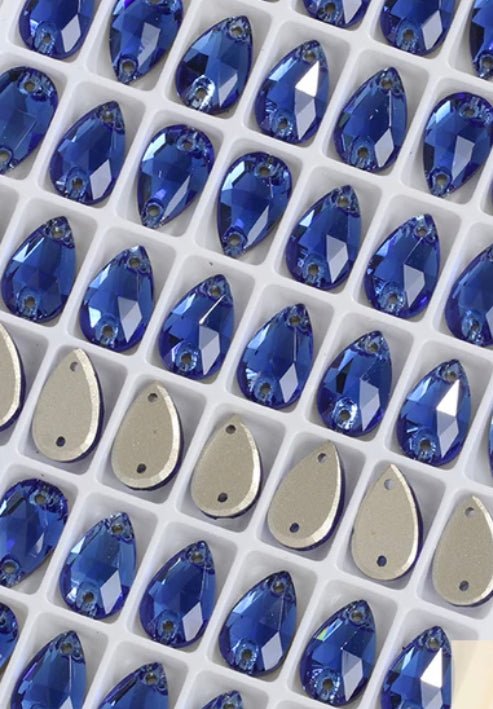 Sew on Stones Shapes Sapphire blue - Rhinestone HQ