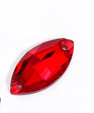 Sew on Stones Shapes Siam Red shapes - Rhinestone HQ