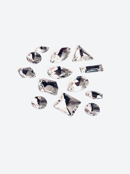 Crystal clear shapes sew on stones or glue on or - Rhinestone HQ