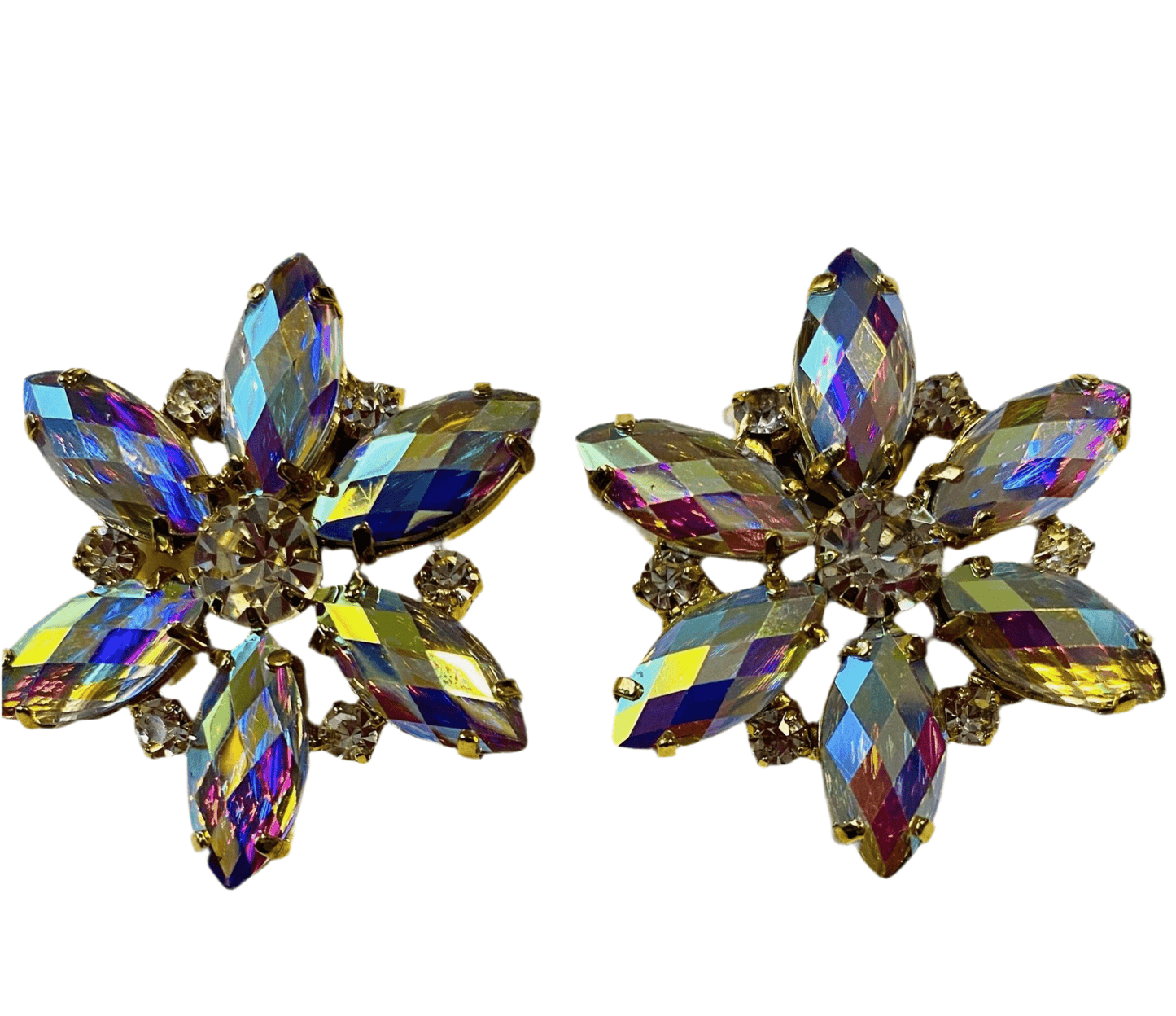 Flower earrings - Rhinestone HQ