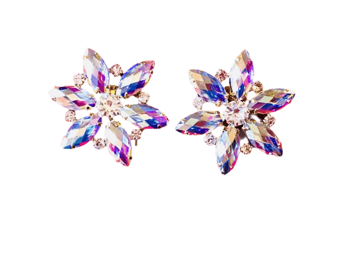 Flower earrings - Rhinestone HQ