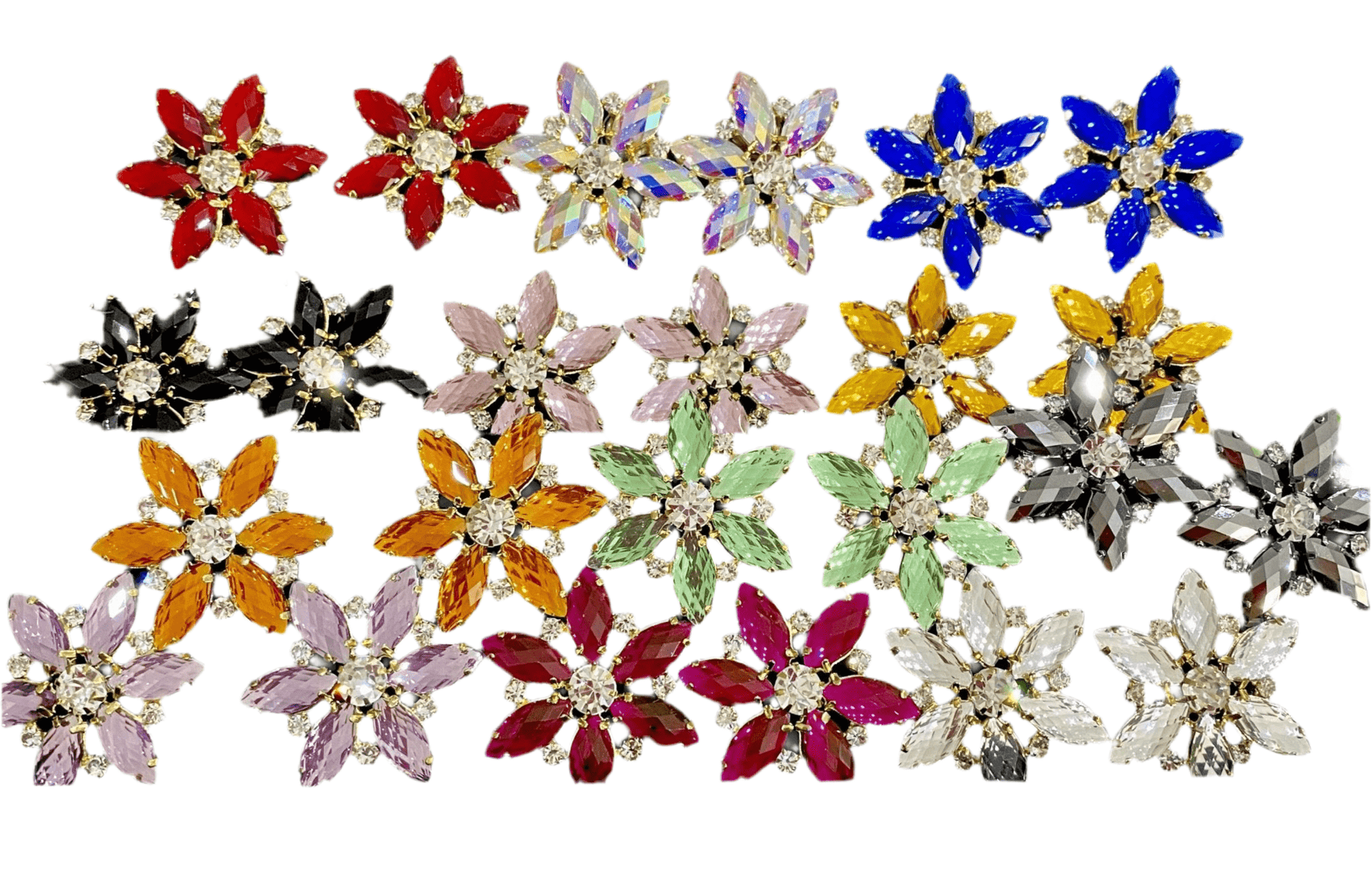 Flower earrings - Rhinestone HQ