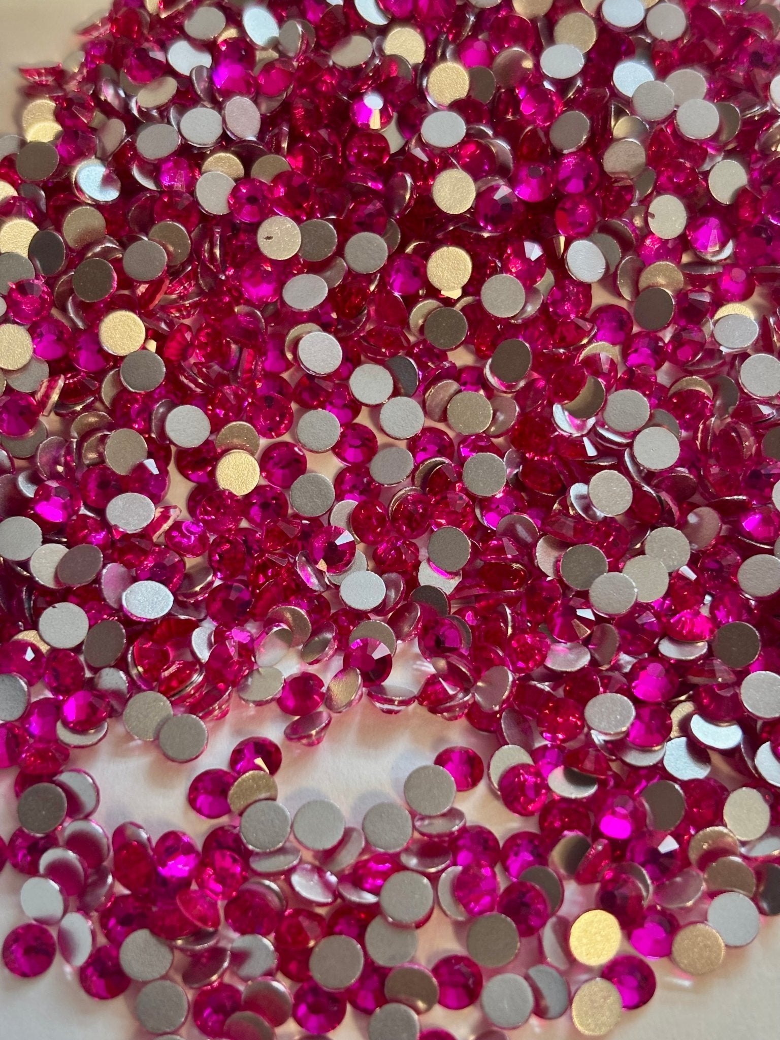 Hot Pink Non Hotfix Rhinestones - Rhinestone HQ