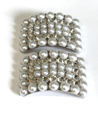 Irish dance buckles pearl and rhinestones - Rhinestone HQ