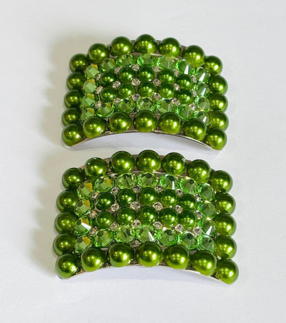 Irish dance buckles pearl and rhinestones - Rhinestone HQ