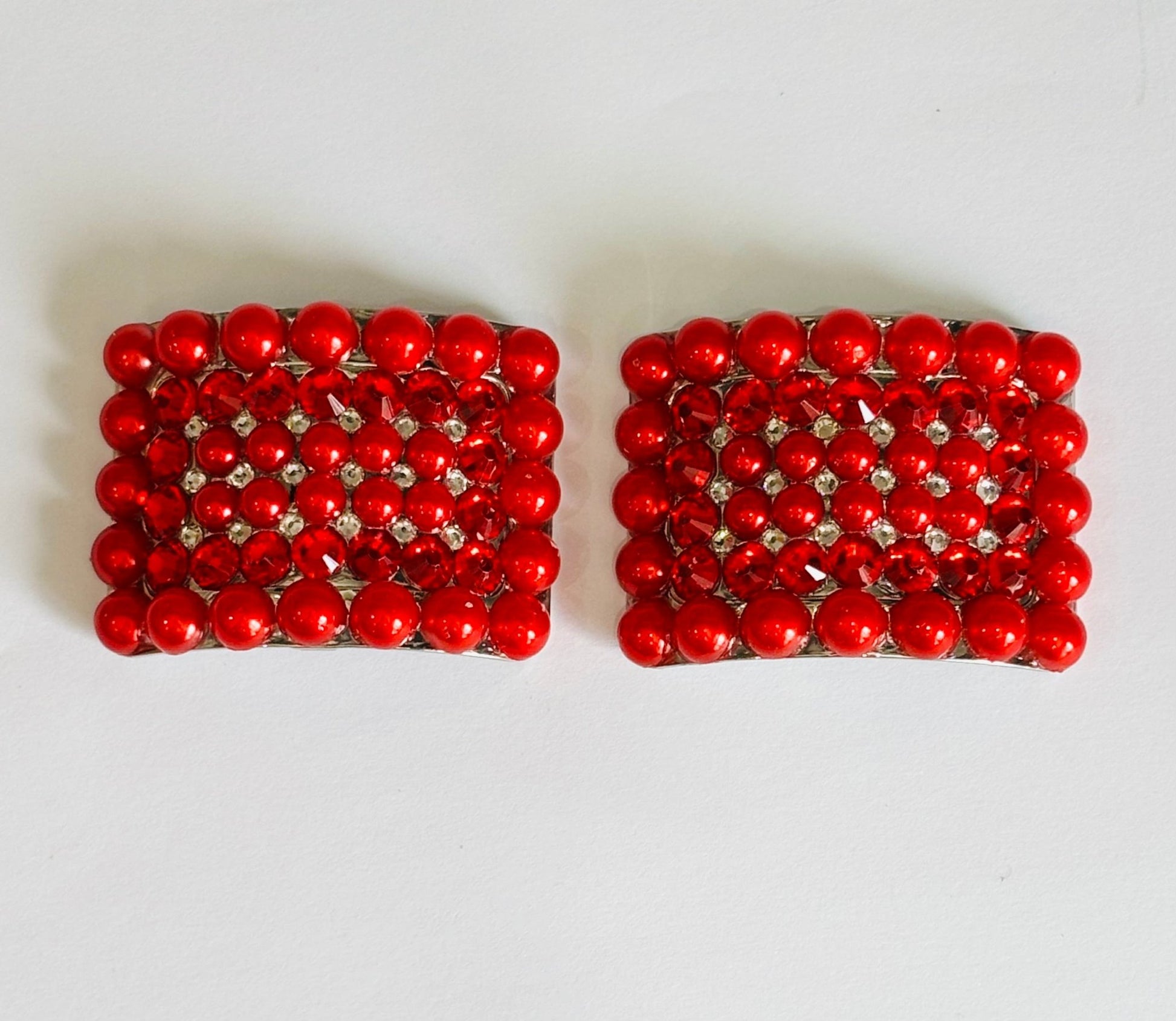Irish dance buckles pearl and rhinestones - Rhinestone HQ